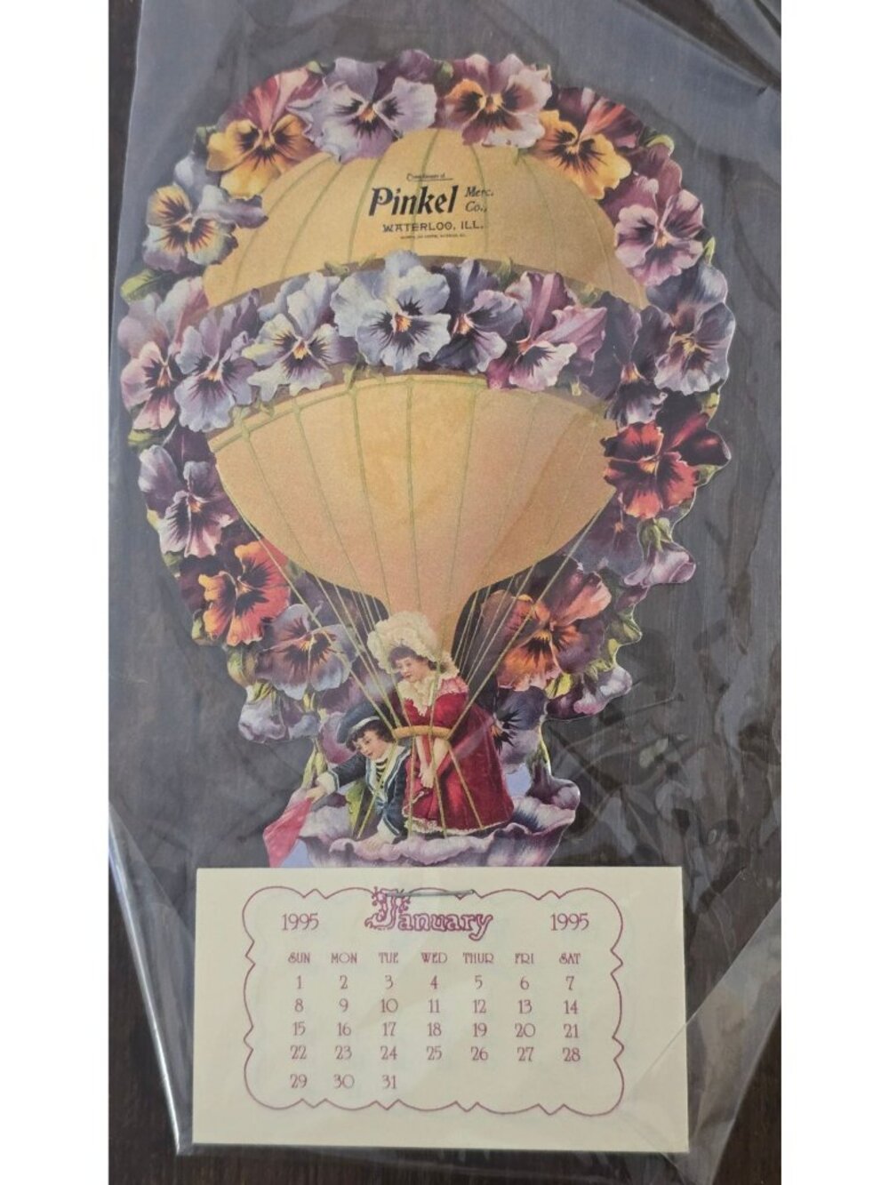 Vintage Assorted Die-Cut Calendars 1994 1995 2002 Snowman Hot Air Balloon Women - Picture 2 of 14